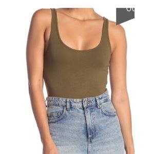 women’s olive green body suit